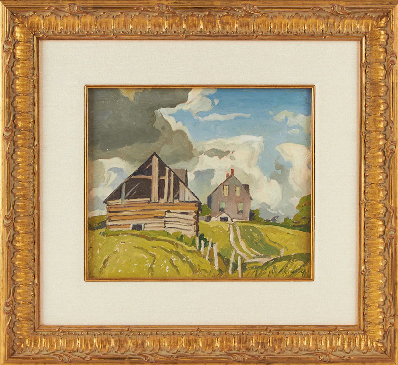 Alfred Joseph Casson, Farmhouse Near Tripp Lake, Lake Baptiste, oil on board - view 2