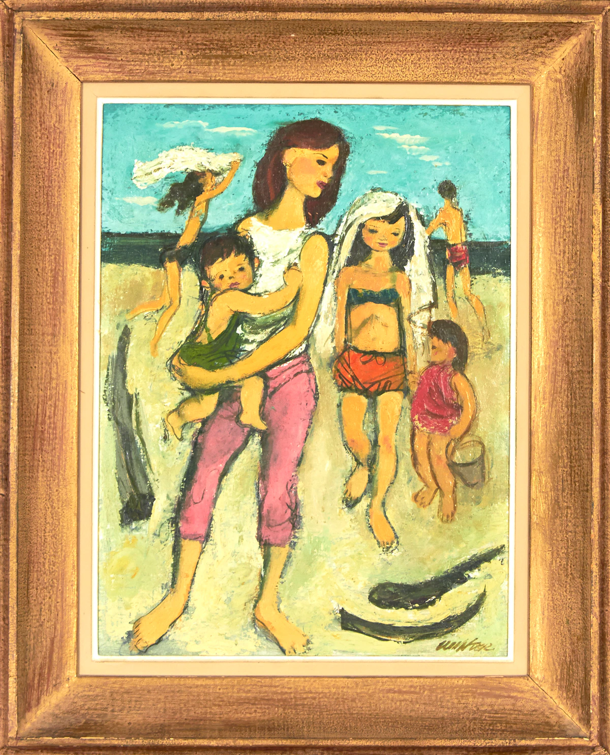 William Arthur Winter, Cherry Street Beach, oil on board