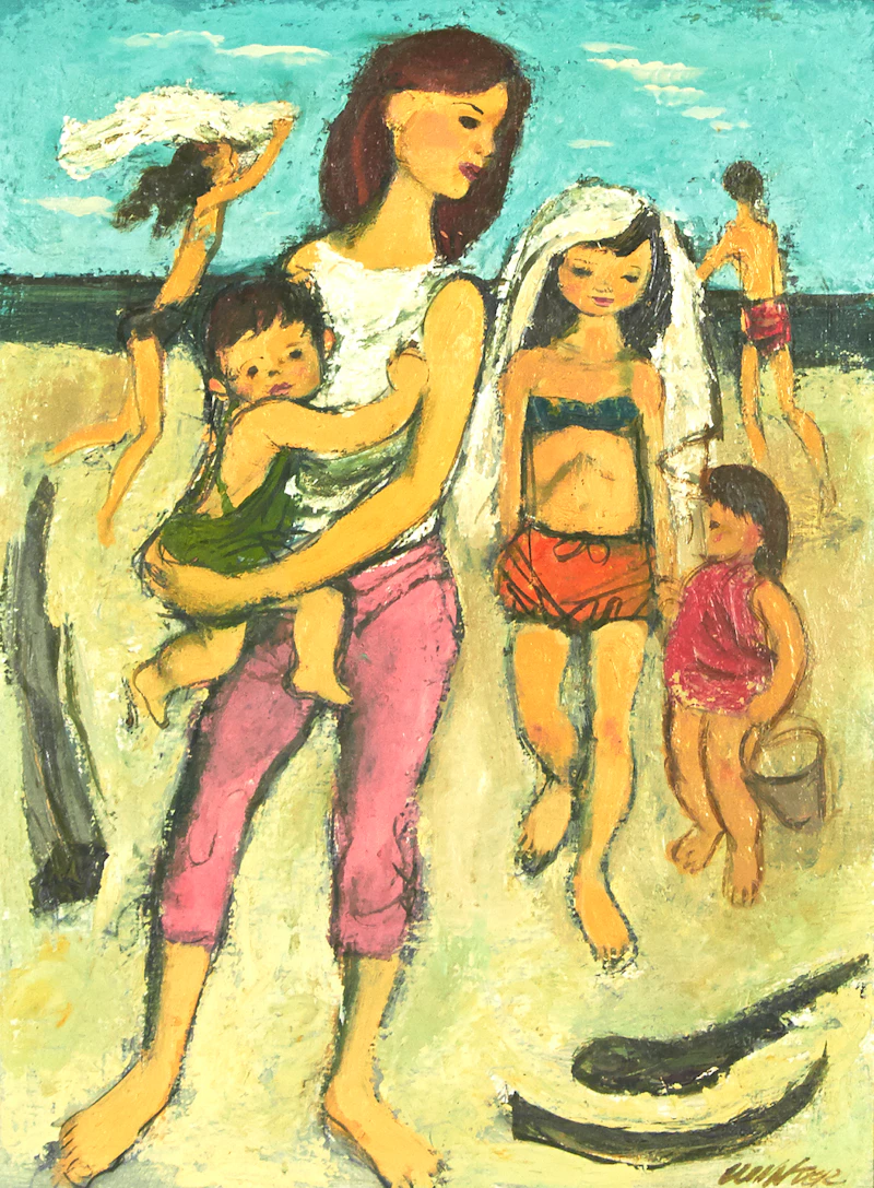 William Arthur Winter, Cherry Street Beach, oil on board - view 2