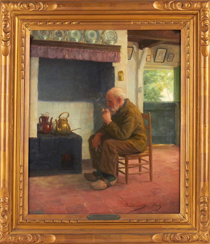 Josef Bouuaert, Interieur Campinois, oil on canvas - view 2