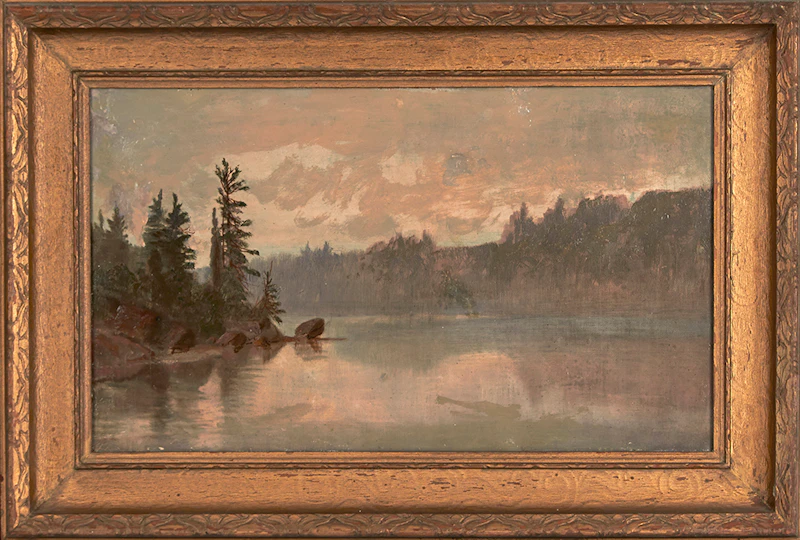 Thomas Mower Martin, Three Works: Sunset Landscape; Georgian Bay at Sunset; River Landscape, two watercolours and one oil on canvas - view 6