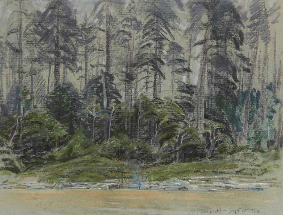 Joseph Francis Plaskett, Edge of the Woods, pastel