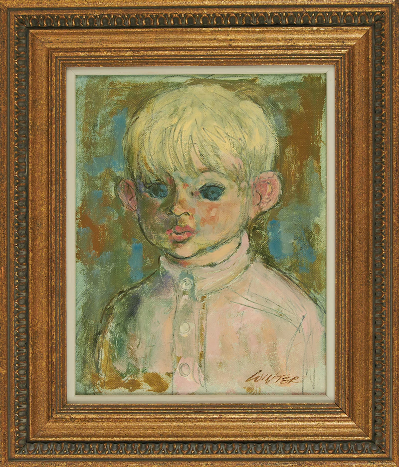 William Arthur Winter, Blue Eyed Boy, oil on canvas board - view 2