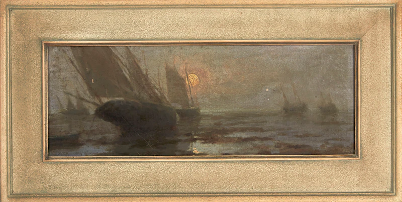 Farquhar McGillivray Strachan Knowles, Boats, Evening (Low Tide), oil on canvas - view 2