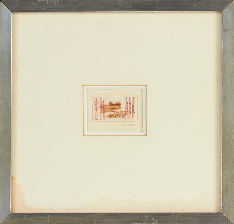 Joyce Wieland, World Health Stamp, Sketch No. 2, red ink and graphite on paper, 1972 - view 3