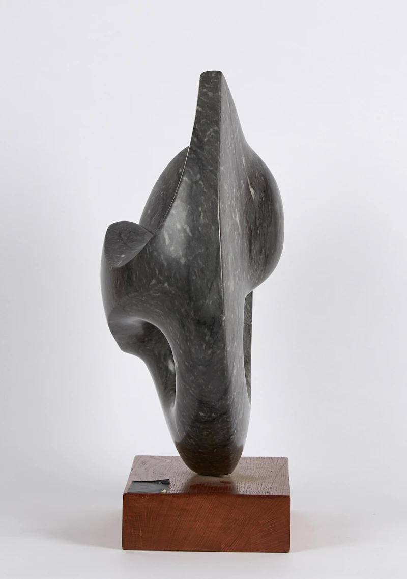 Gerhard Hans Class, Archaic Fish Form, stone sculpture, 1967 - view 2