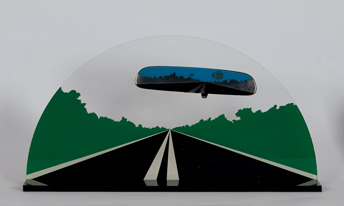 Allan  D’Arcangelo, Day and Night (Rearview Mirror and Windshield), plexiglass and mirror