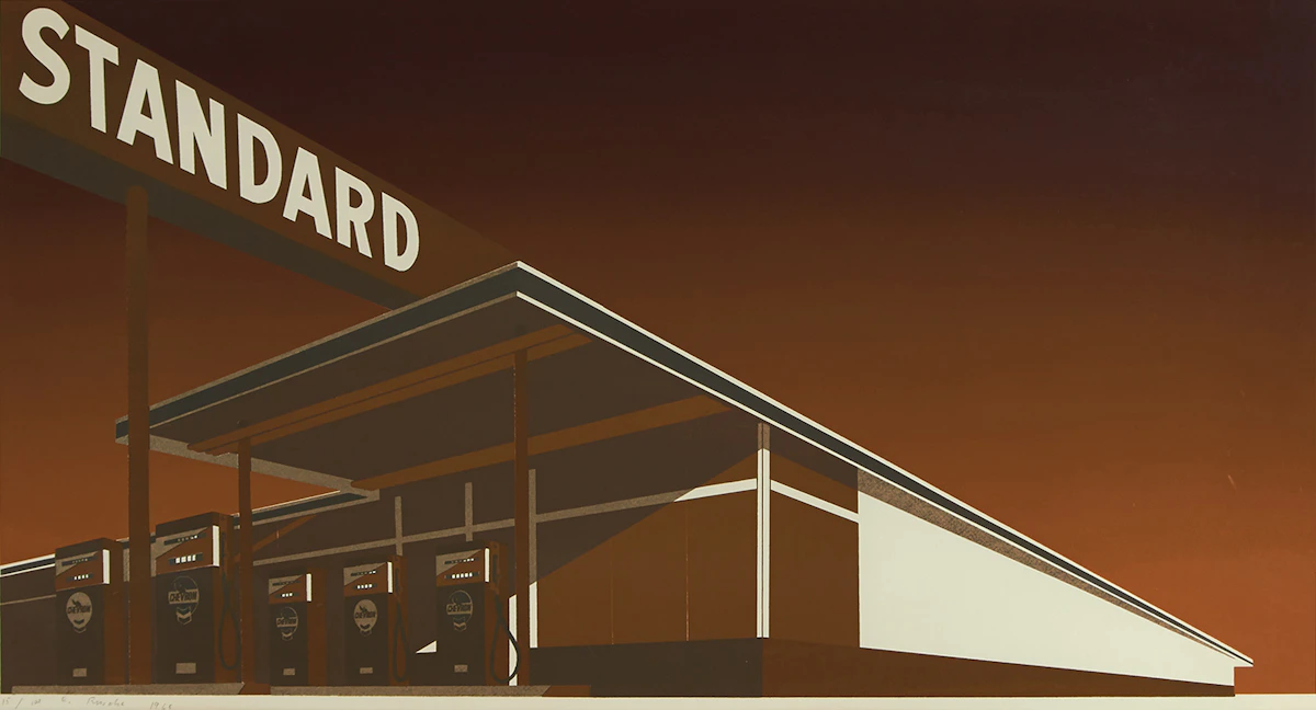 Edward Ruscha, Mocha Standard, colour screenprint, 1969