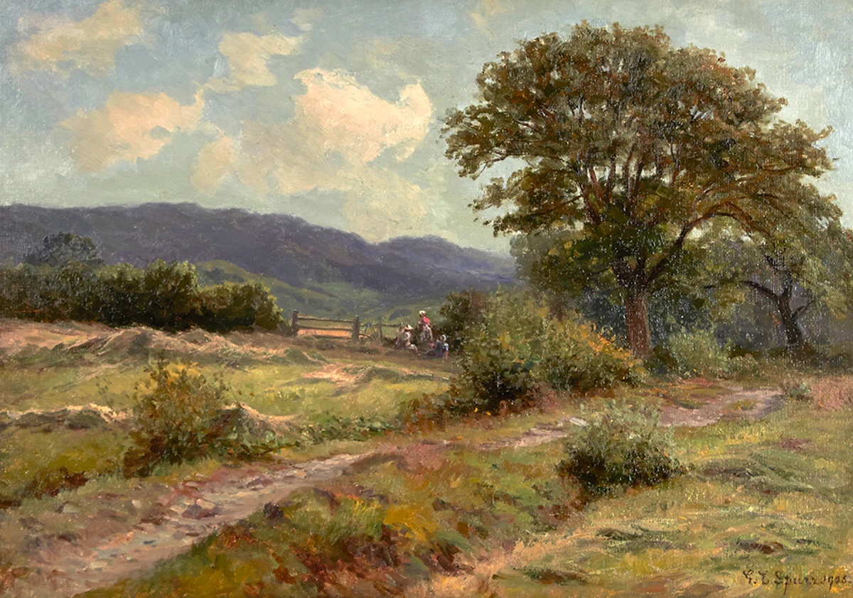 Gertrude Eleanor Spurr Cutts, The Picnic, oil on canvas, 1905