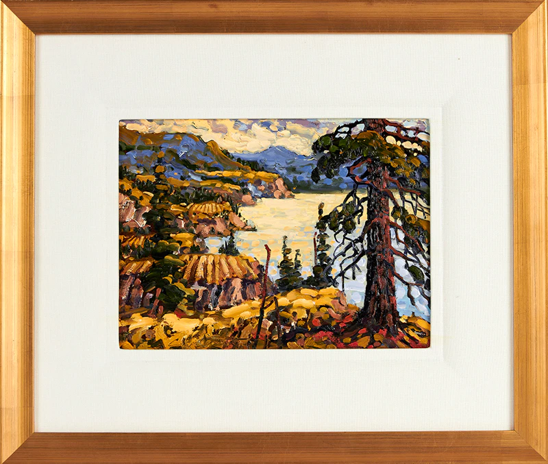 Rod Charlesworth, September Bluffs, Naramata, oil on board - view 2