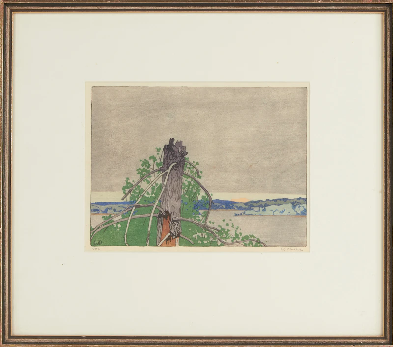 Walter Joseph Phillips, The Stump, colour woodcut - view 2