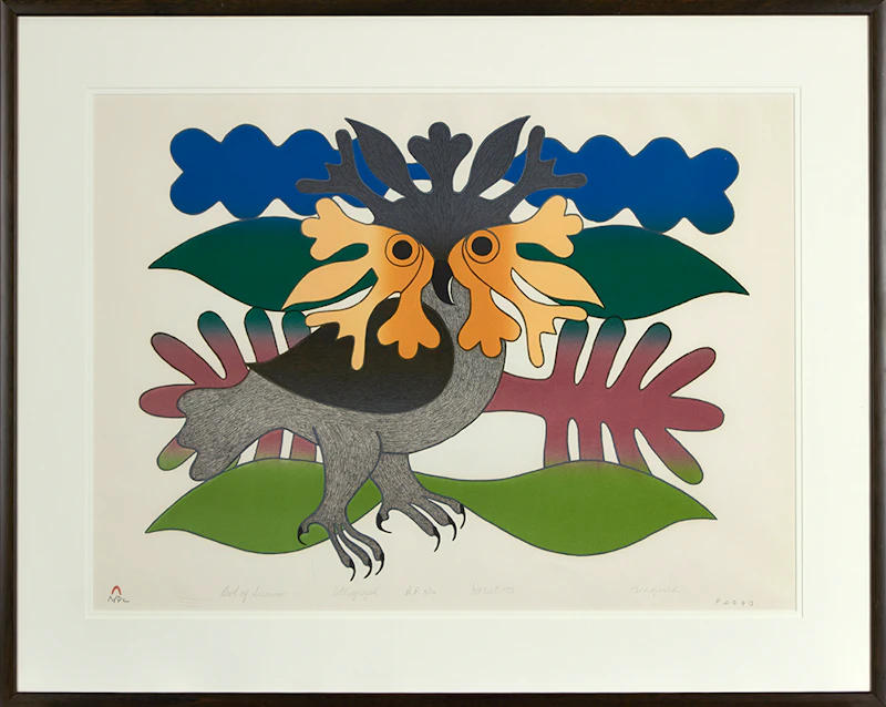 Kenojuak Ashevak, Owl of Summer, lithograph, 1983 - view 2