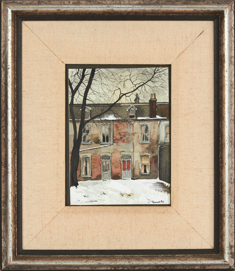 Albert Jacques Franck, Behind Bay Street, ink and watercolour, 1966 - view 2