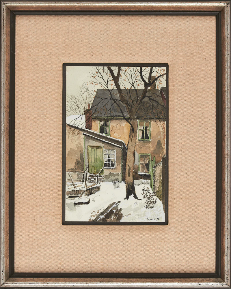 Albert Jacques Franck, On Massey Street, ink and watercolour, 1972 - view 2