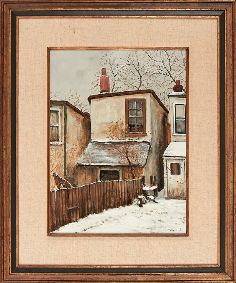 Albert Jacques Franck, Back of Foxley Avenue, oil on board - view 2
