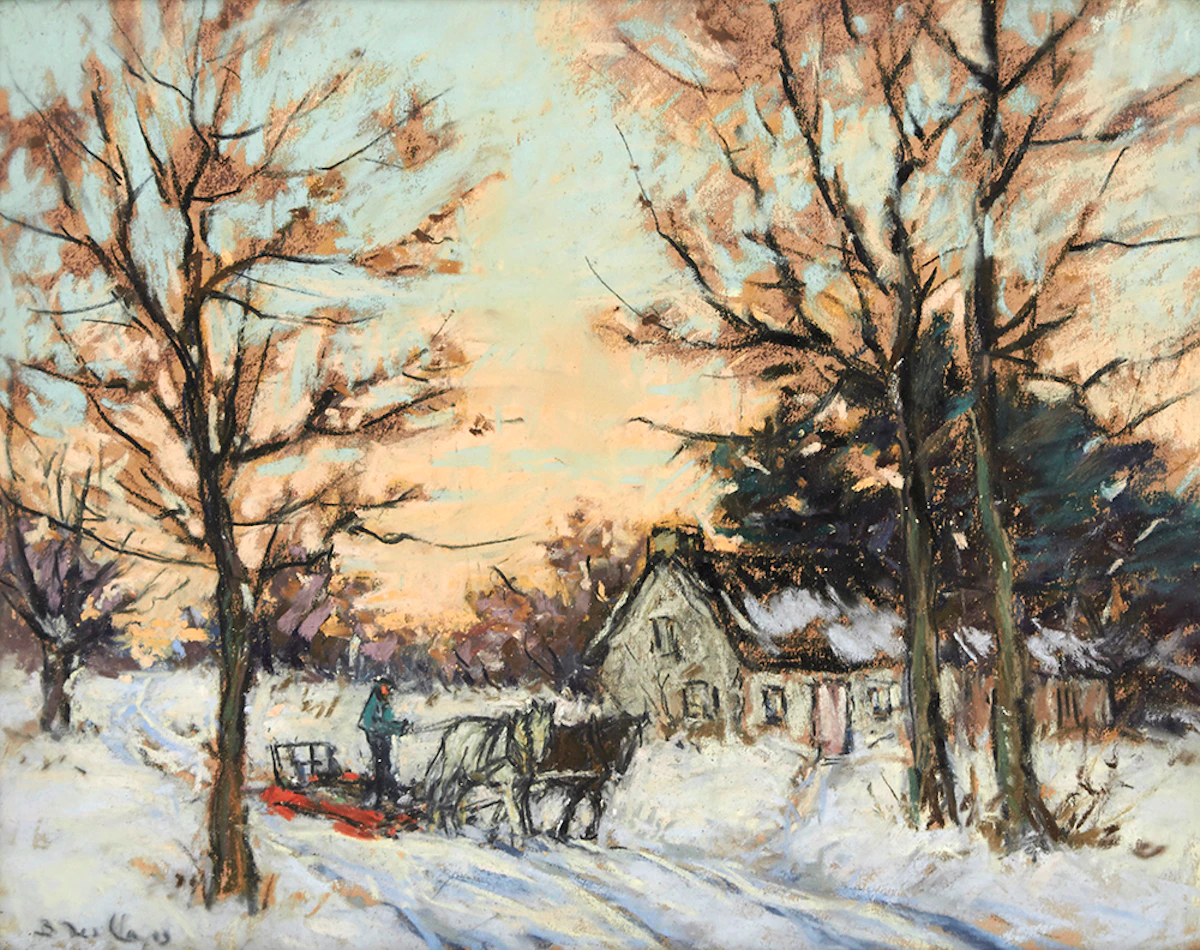 Berthe Des Clayes, End of the Day, pastel