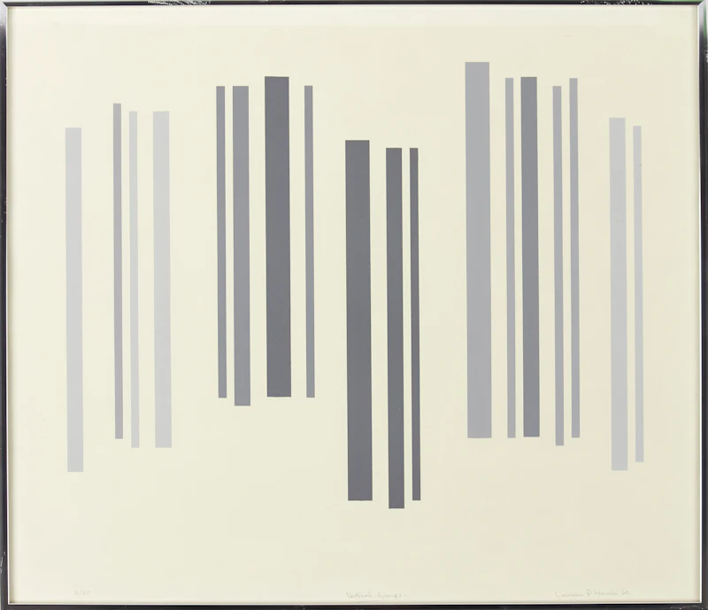 Lawren Phillips Harris, Vertical Groups, silkscreen, 1969 - view 2