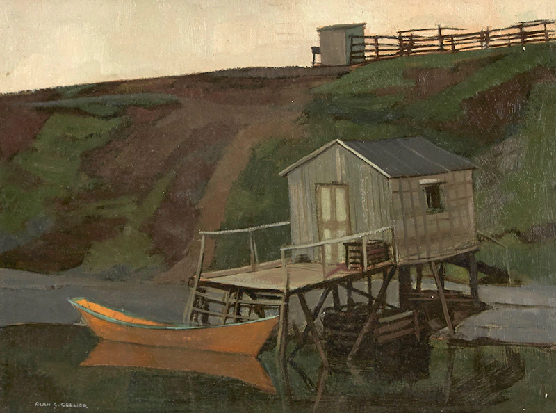 Alan Caswell Collier, Jean De Baie, Burin Peninsula, Newfoundland, oil on board - view 2