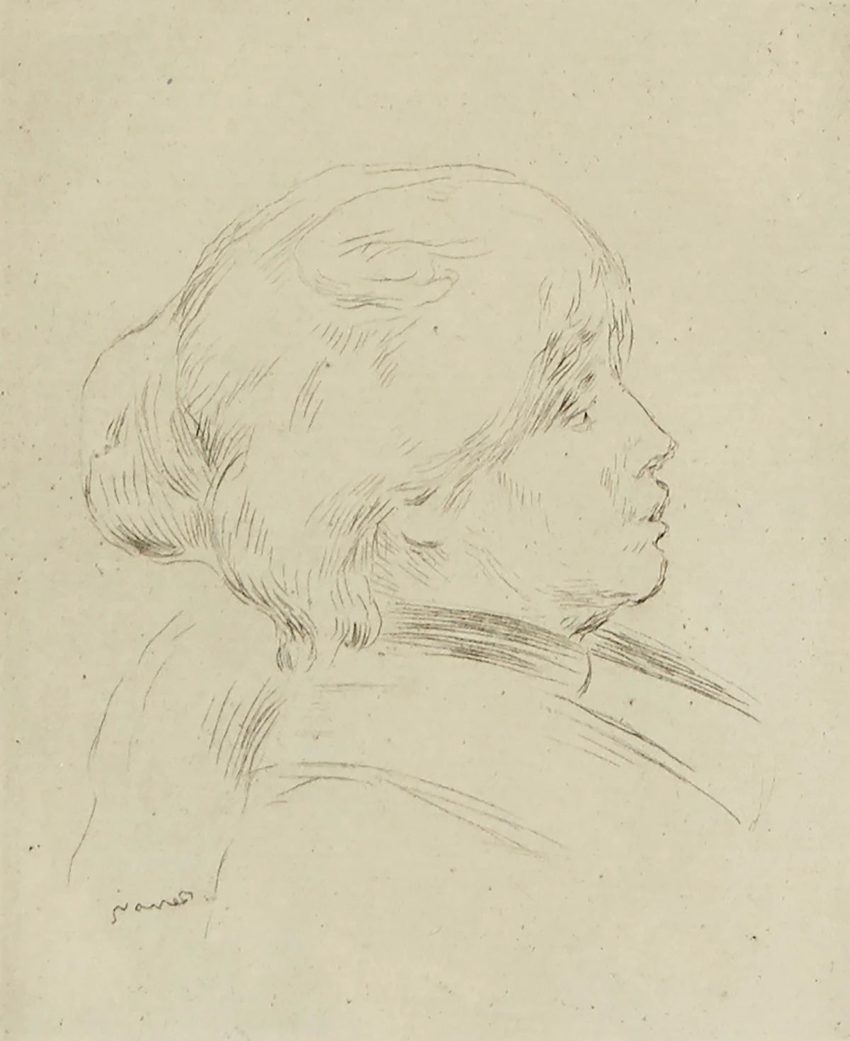 Pierre-Auguste Renoir, Berthe Morisot, etching