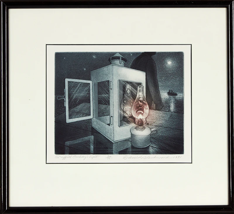 David Lloyd Blackwood, Griffith Oakley’s Light, colour etching and aquatint, 1991 - view 2