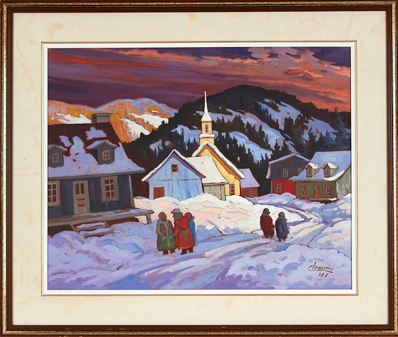 Claude Langevin, Dernière lueur du jour, oil on canvas - view 2