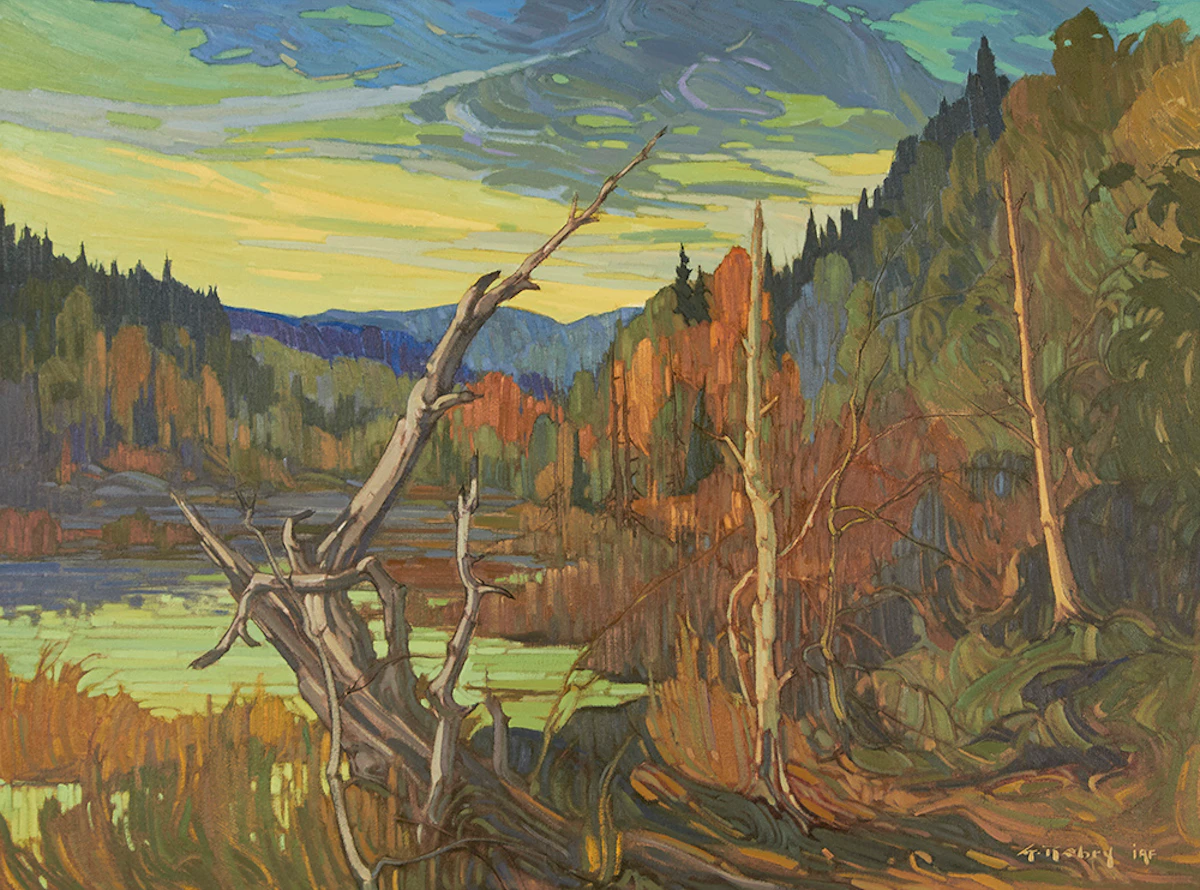 Gaston Rebry, Marecages, oil on canvas, 1988
