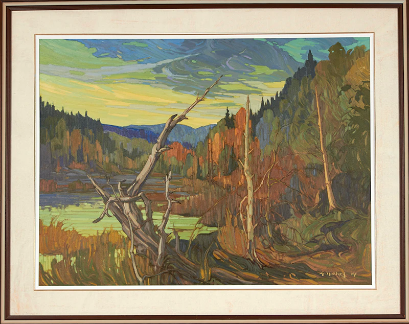 Gaston Rebry, Marecages, oil on canvas, 1988 - view 2