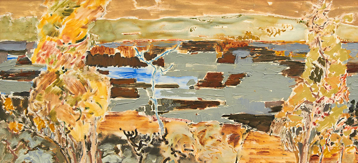 David T. Alexander, Autumn Landscape, acrylic on canvas, 1983