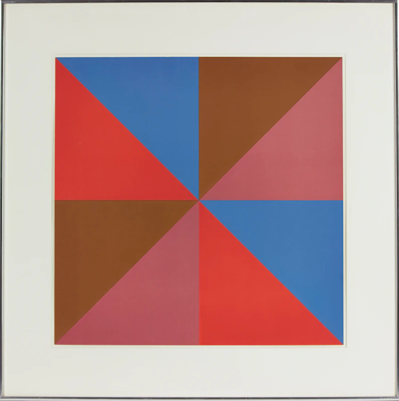 Guido Molinari, Opposition Triangulaire, four colour lithograph, 1971 - view 2