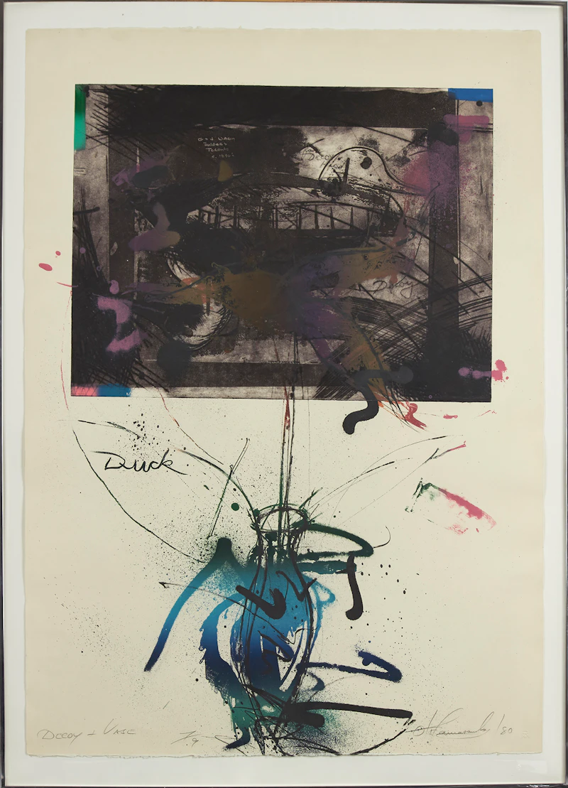 Otis Tamasauskas, Decoy and Vase, lithograph and etching, 1980 - view 2