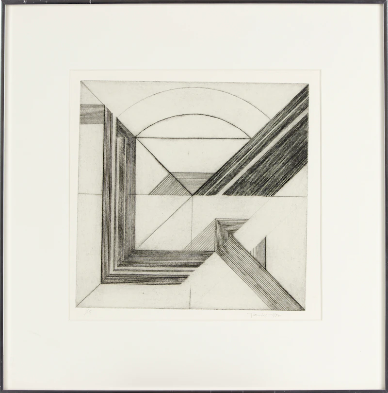Takao Tanabe, Print #2, etching, 1972 - view 2