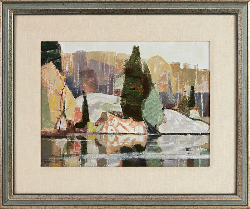 Hilton MacDonald Hassell, Spanish River, oil on canvas board - view 2