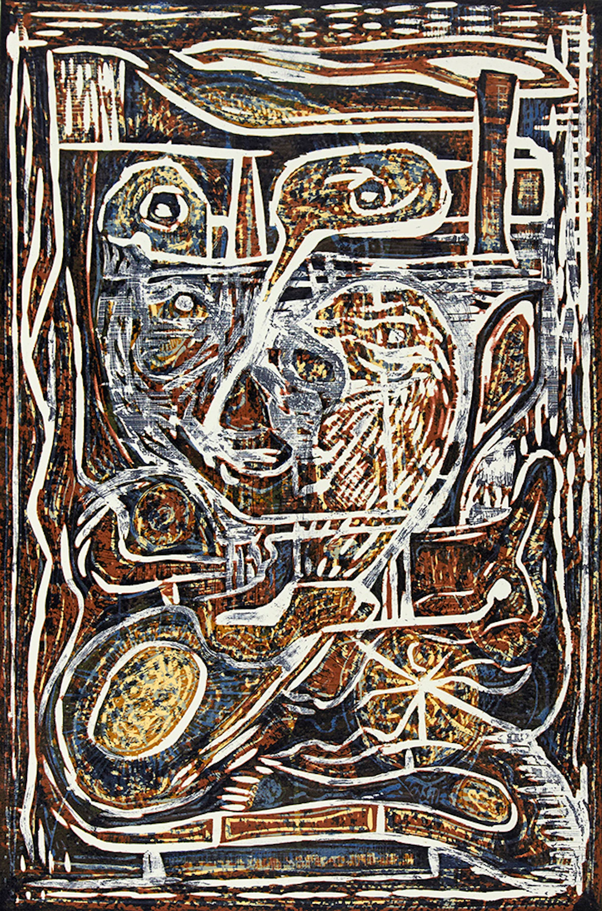 Harold Klunder, Auto-Portrait, Montreal II, lithograph