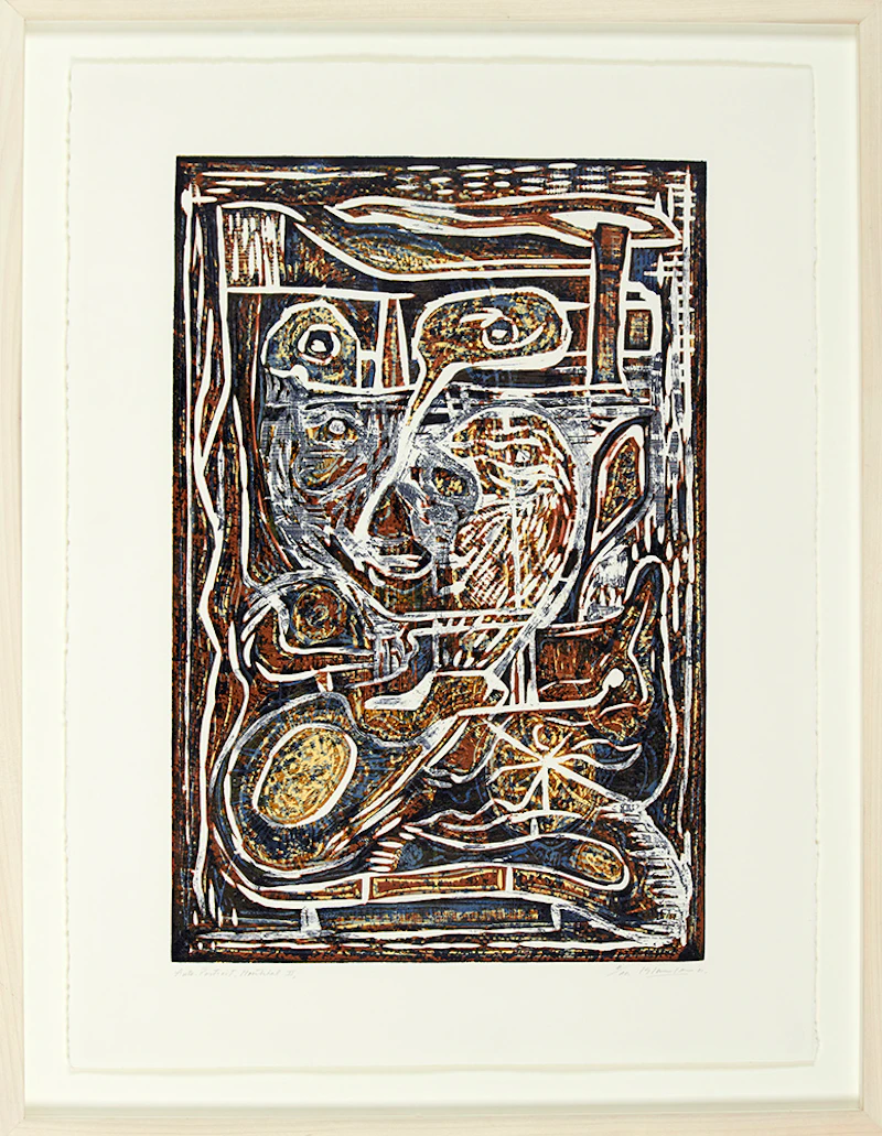 Harold Klunder, Auto-Portrait, Montreal II, lithograph - view 2