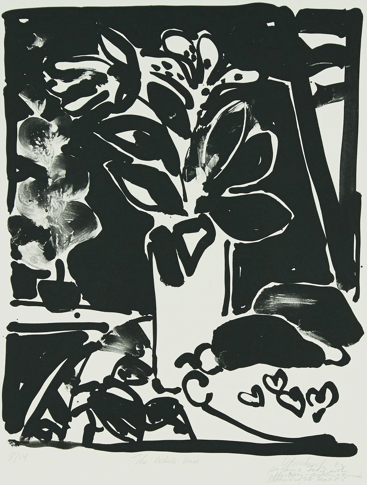 Walter Bachinski, The White Vase, lithograph, 1982
