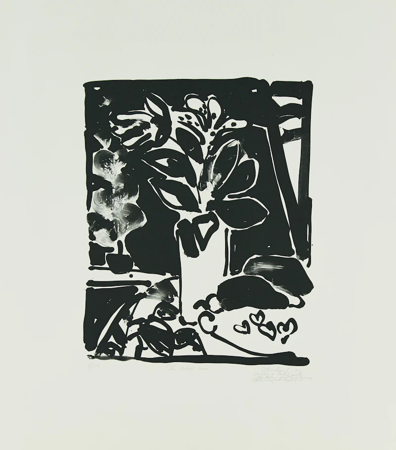 Walter Bachinski, The White Vase, lithograph, 1982 - view 2