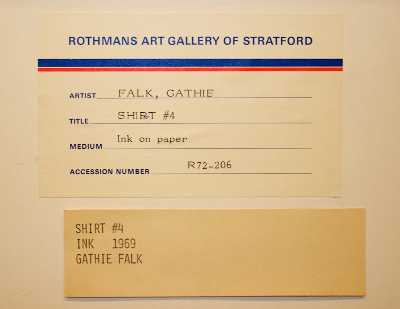 Gathie Falk, Shirt No.4, ink, 1969 - view 4