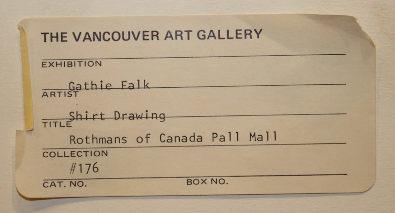 Gathie Falk, Shirt No.4, ink, 1969 - view 5