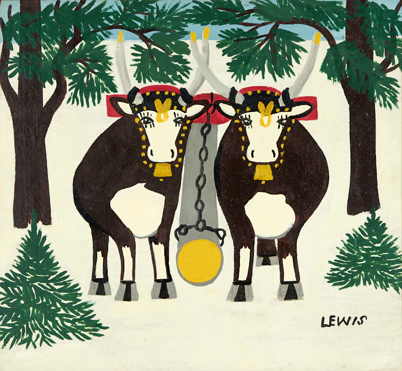 Maud Lewis, Oxen in Winter