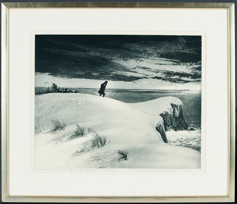 David Lloyd Blackwood, William Lane Leaving Bragg’s Island, etching and aquatint, 1971 - view 2
