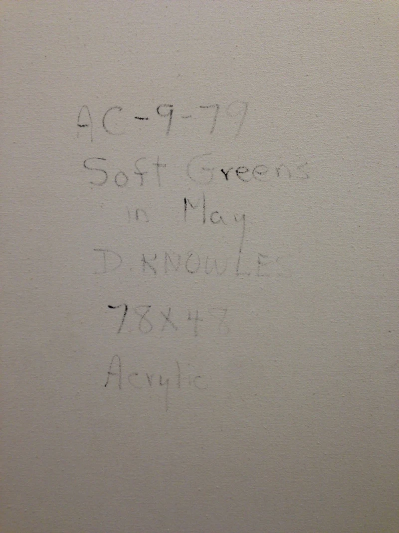 Dorothy Elsie Knowles, Soft Greens in May, acrylic on canvas, 1979 - view 10