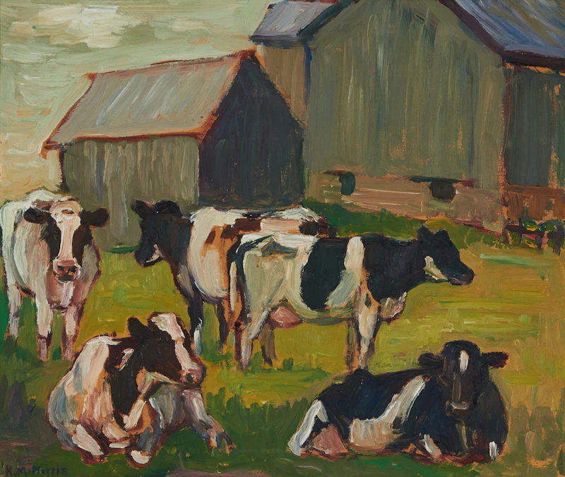 Cattle at Elliott Family Farm Near Marshall’s Bay by Kathleen Moir Morris