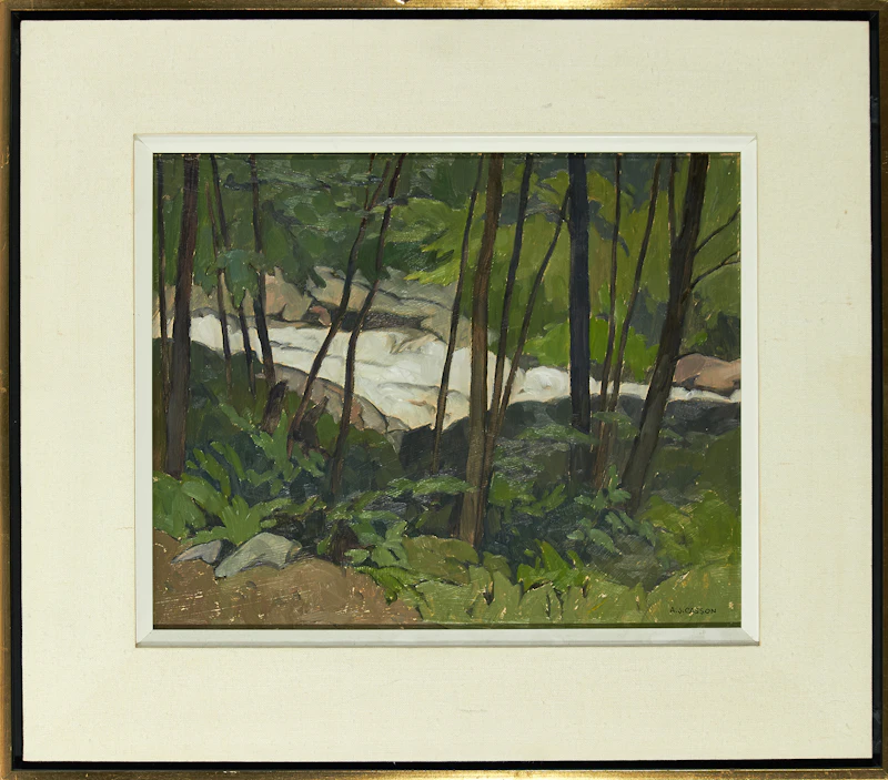 Alfred Joseph Casson, Rapids on the Oxtongue River, oil on board, 1979 - view 3