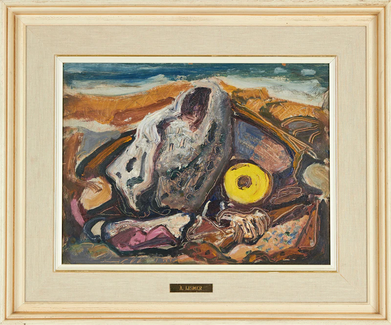 Arthur Lismer, Seashells, oil on canvas board, 1960 - view 3