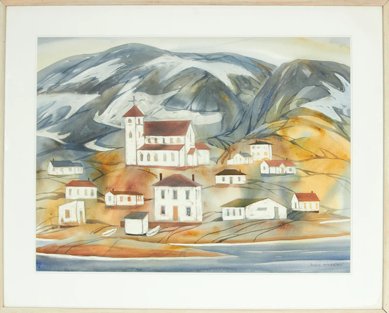 Doris Jean McCarthy, Village on the North Shore, watercolour, 1978 - view 3