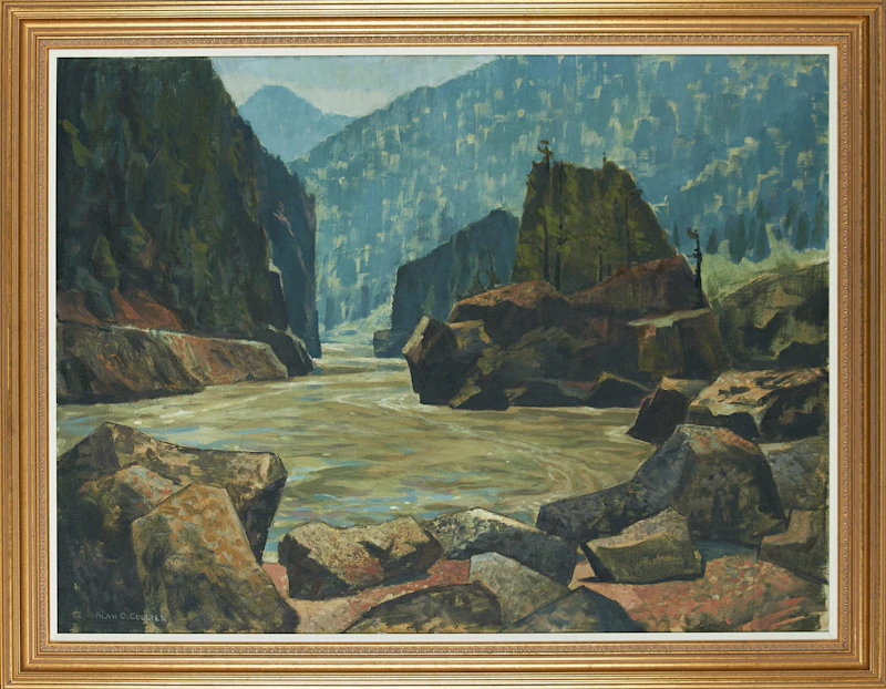 Alan Caswell Collier, Fraser Canyon, BC, oil on canvas - view 3