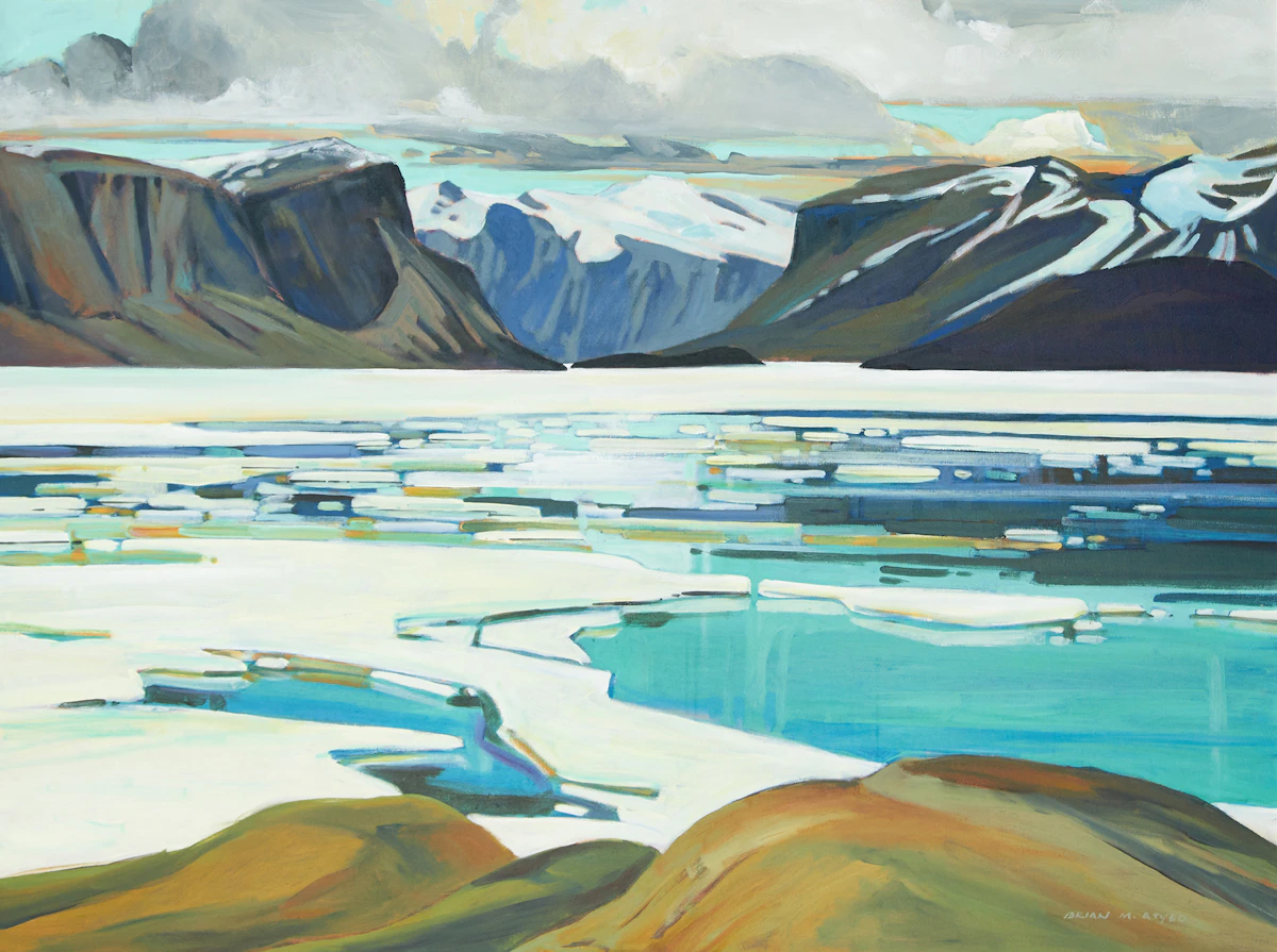 Brian Atyeo, A View from Pangnirtung, oil on canvas