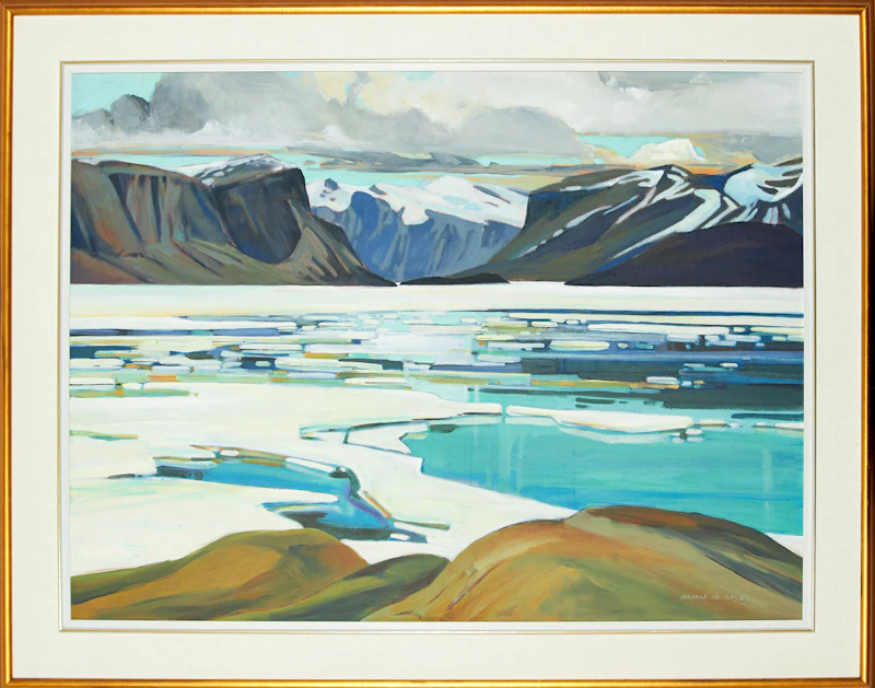 Brian Atyeo, A View from Pangnirtung, oil on canvas - view 2