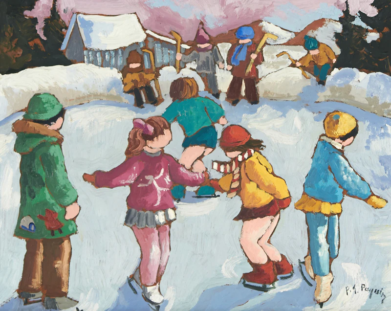 Pauline Thibodeau Paquin, Attendez encore le tipeu, oil on board - view 1