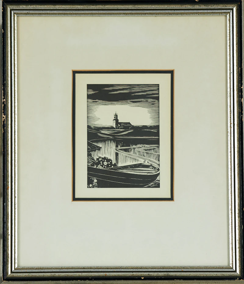 Walter Joseph Phillips, The Church on the Hill (from “Dreams of Fort Garry” by Robert Watson), engraving - view 2